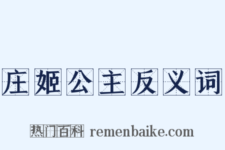 庄姬公主反义词是什么意思的图片